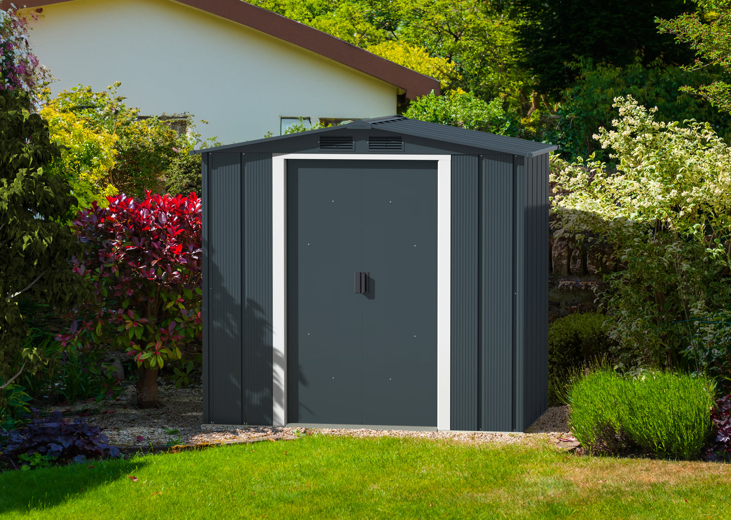 storage shed in garden