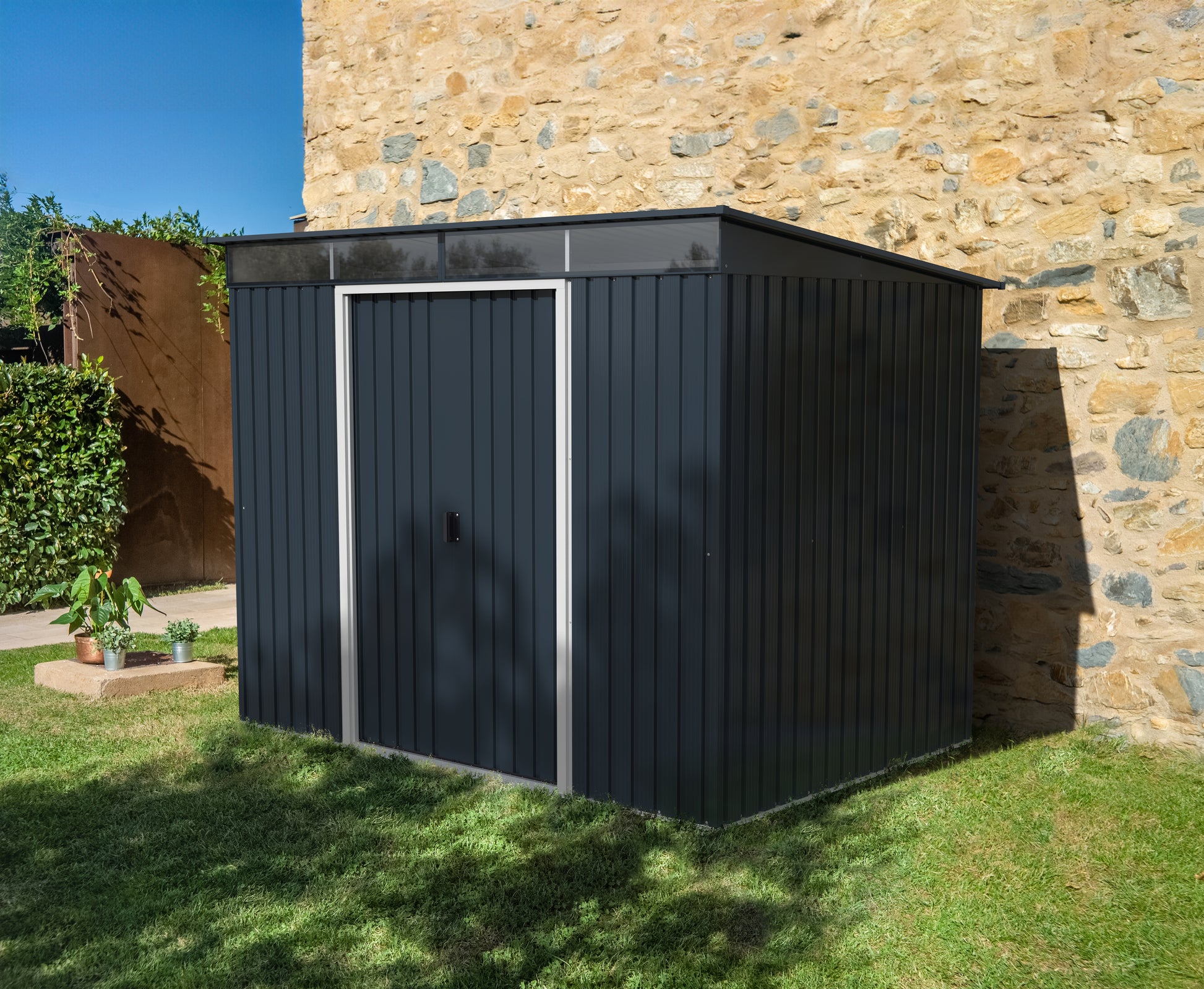 Duramax TOP Pent Roof Skylight 2.52 x 1.74 m Metal Shed - Anthracite