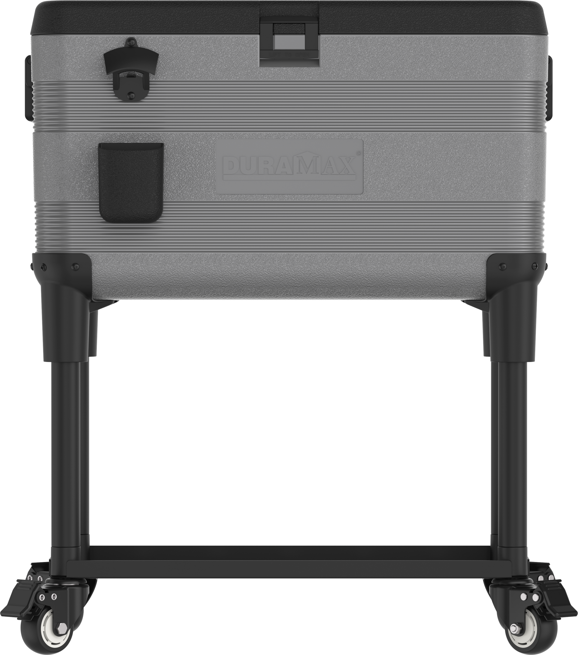 Duramax Patio Beverage Cart Cooler with PU Insulation & Wheels, Grey