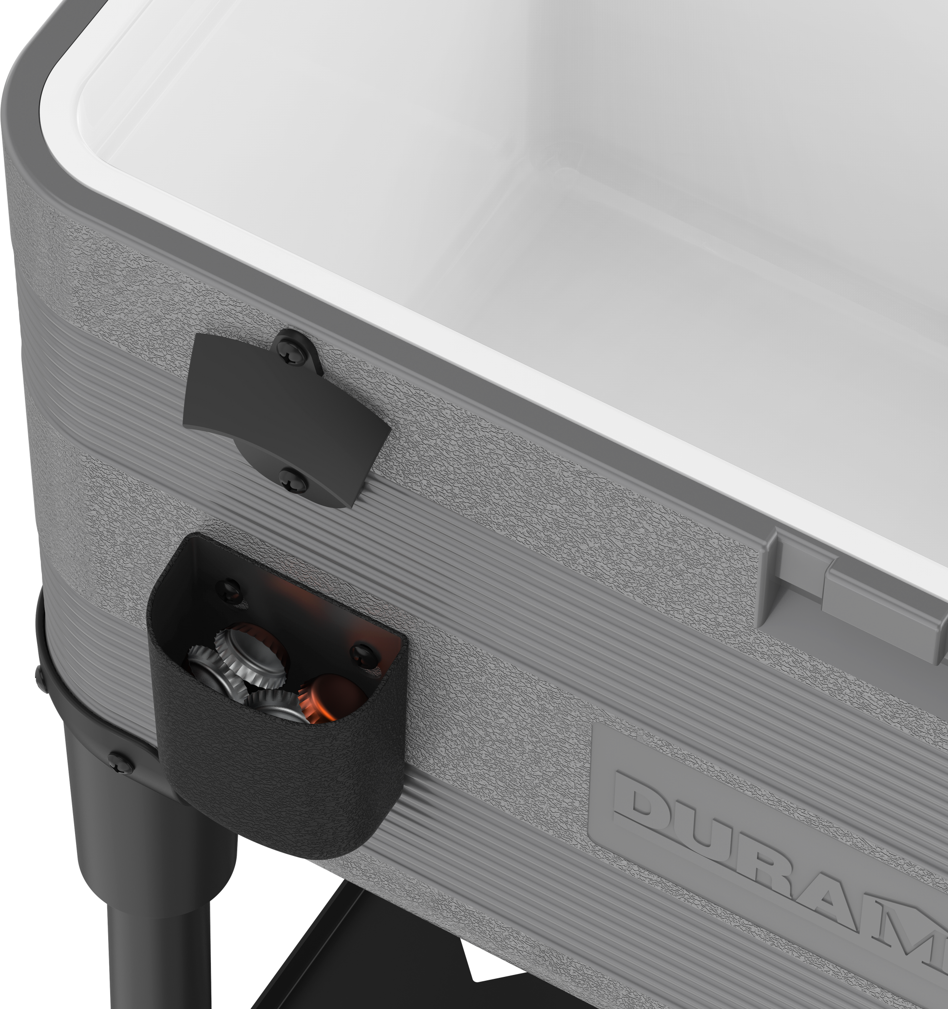 Duramax Patio Beverage Cart Cooler with PU Insulation & Wheels, Grey