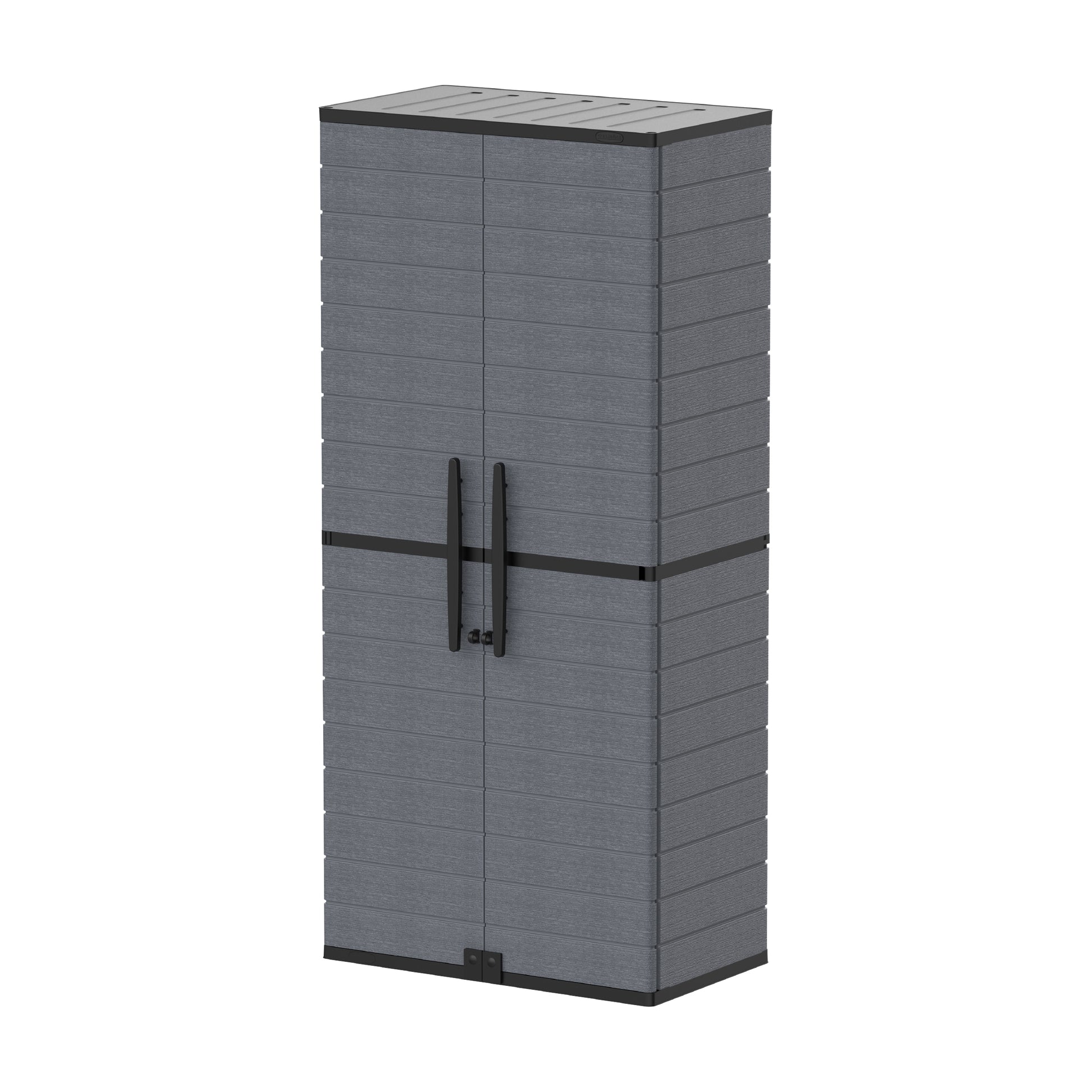 Duramax Cedargrain Tall Storage Cabinet with 4x Adjustable Shelves - Grey