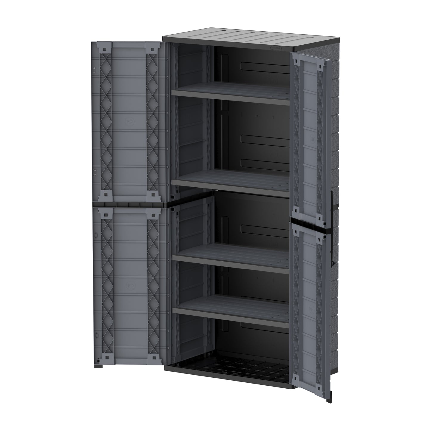 Duramax Cedargrain lange opbergkast met 4x verstelbare planken-grijs