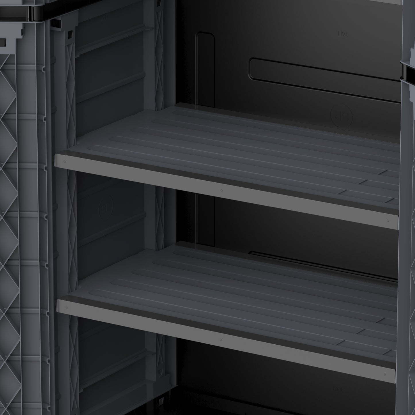 Duramax Cedargrain lange opbergkast met 4x verstelbare planken-grijs