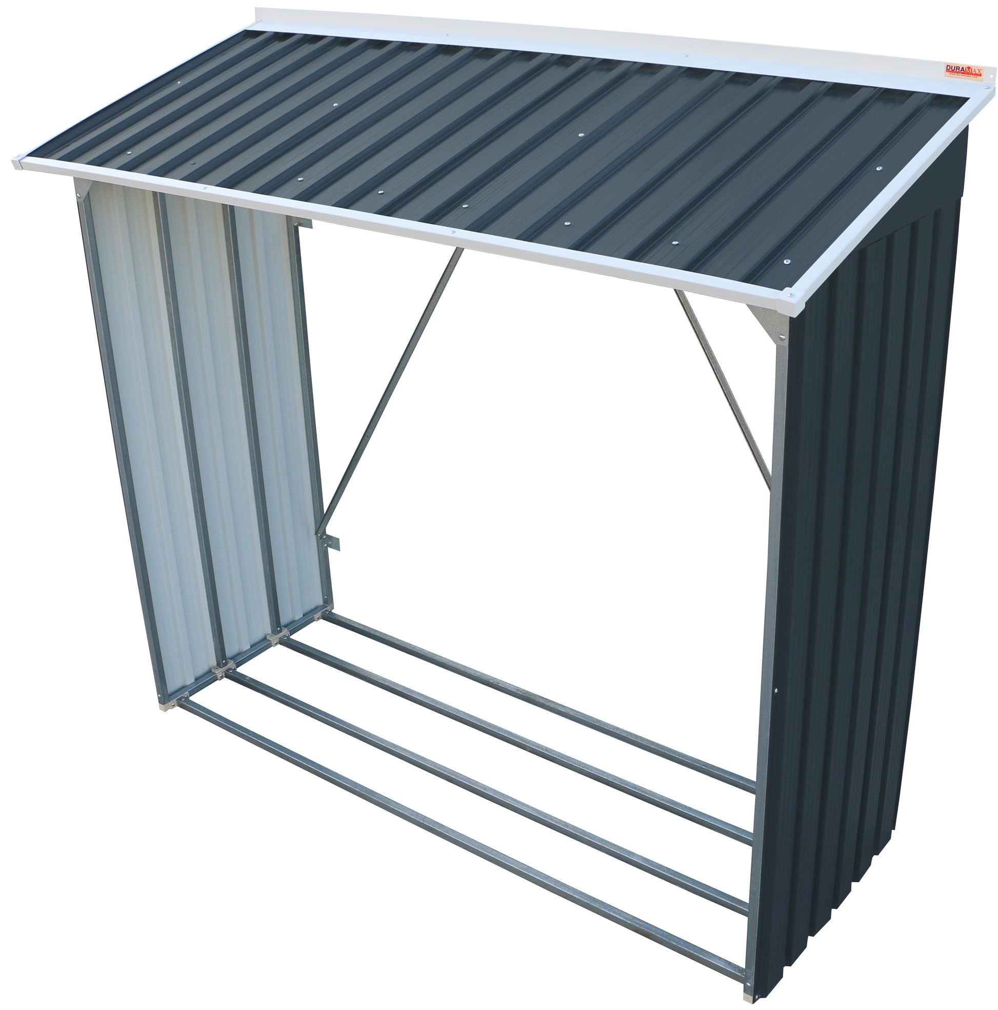 Woodstore, 6x2 made of steel and metal to keep a strong supportive structure for storing firewood.