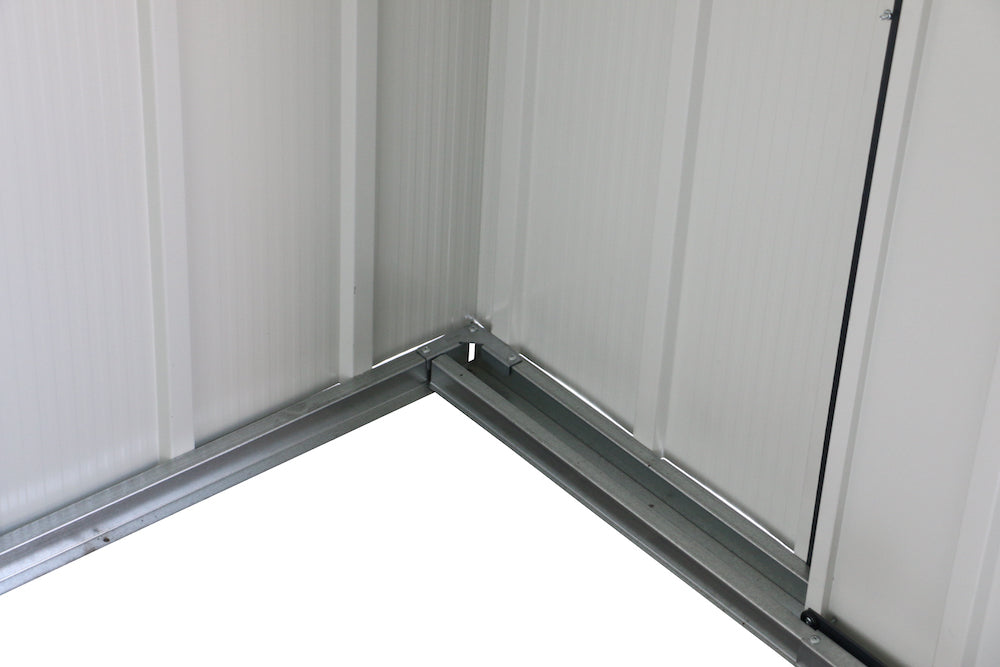 Abri métallique Duramax ECO 3,12 x 2,34 m - Anthracite avec garnitures blanc cassé