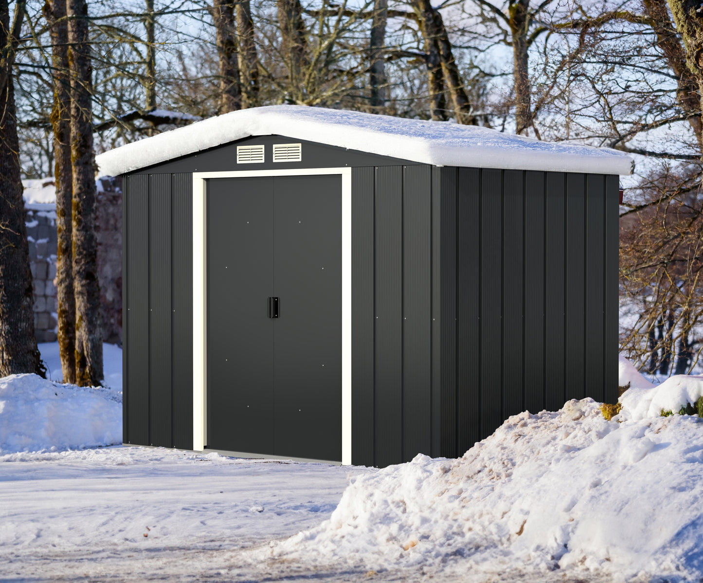Duramax ECO 2.52 x 1.74 m Metal Shed - Anthracite