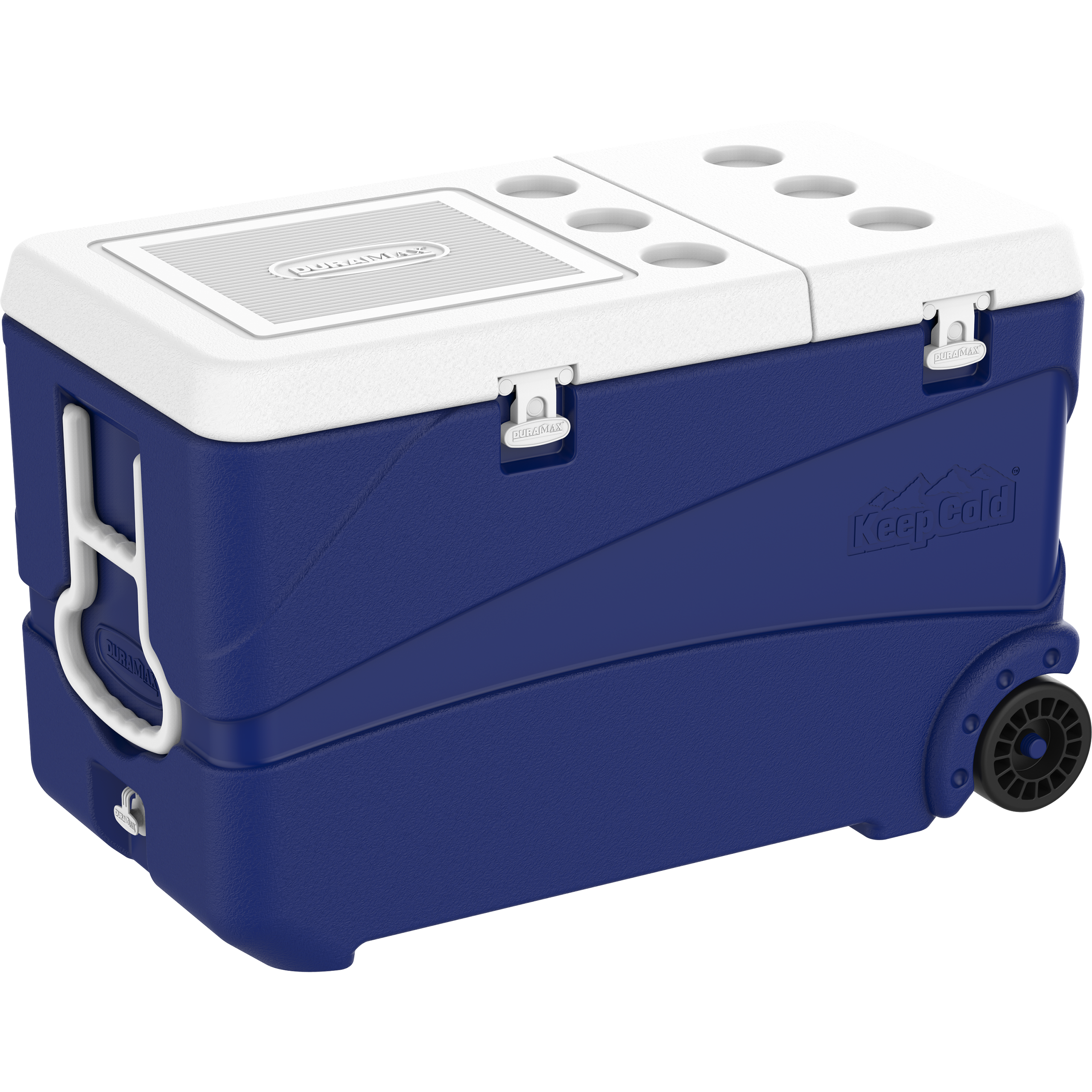 Duramax Deluxe Trolley Icebox 102L with PU Insulation, Blue