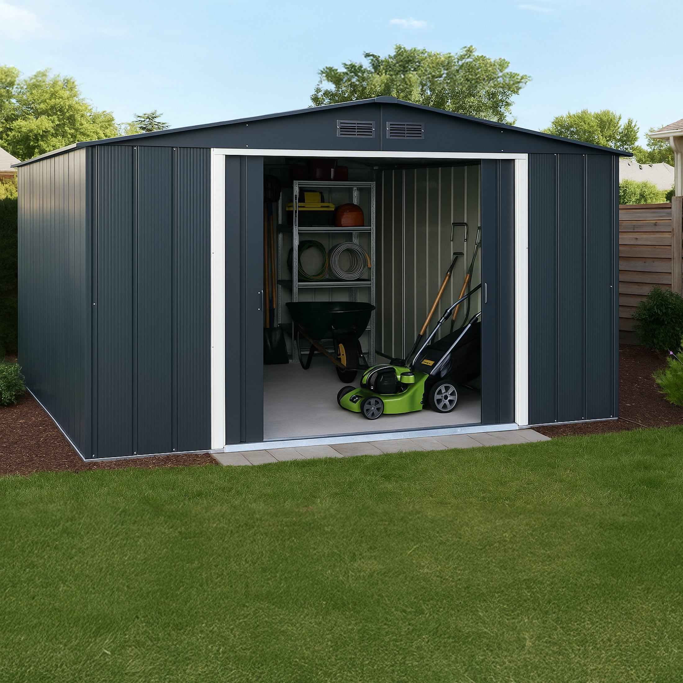 Duramax ECO 3.12 x 3.54 m Metal Shed - Anthracite