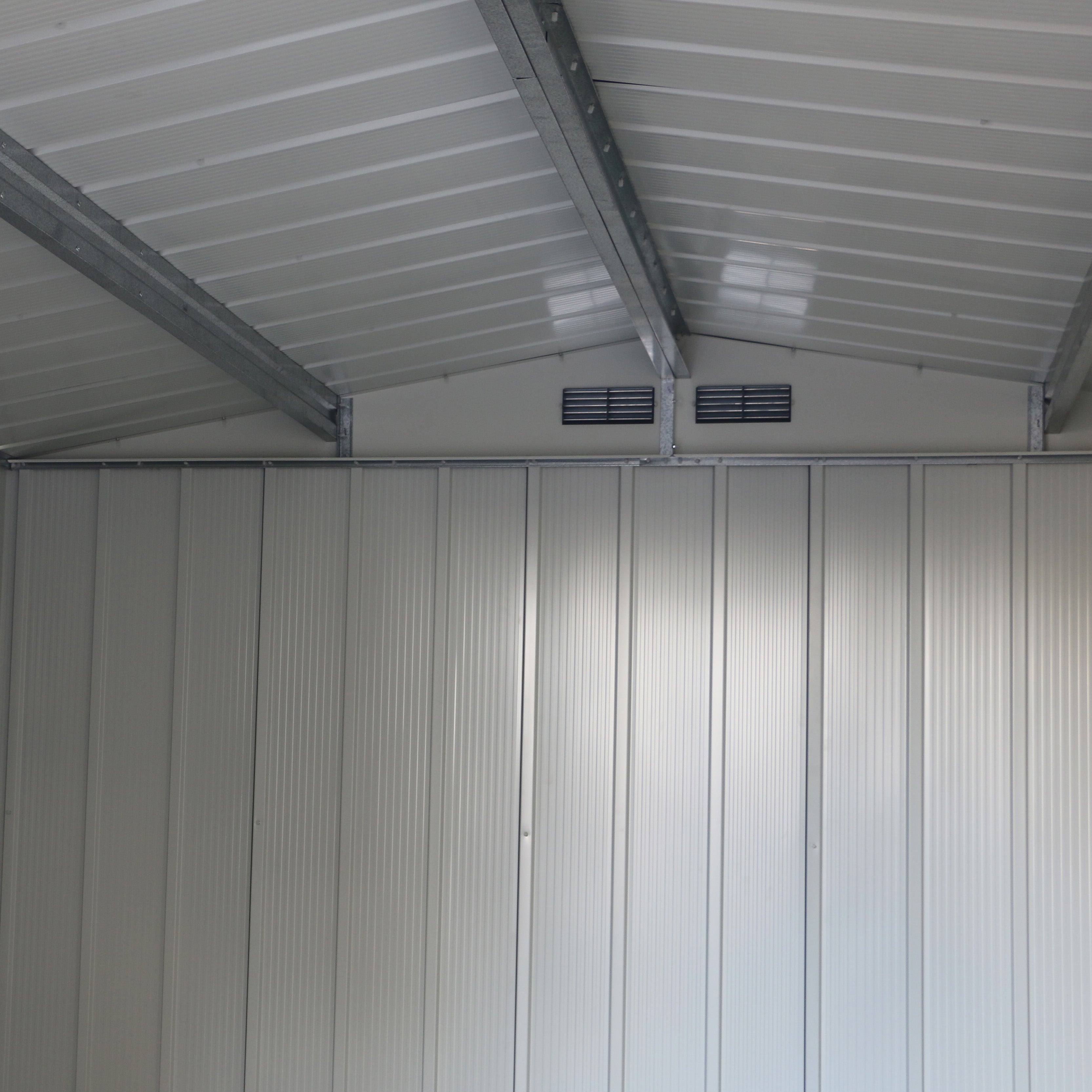 Duramax ECO 3,12 x 2,34 m metalskur - antracit med off-white besætninger