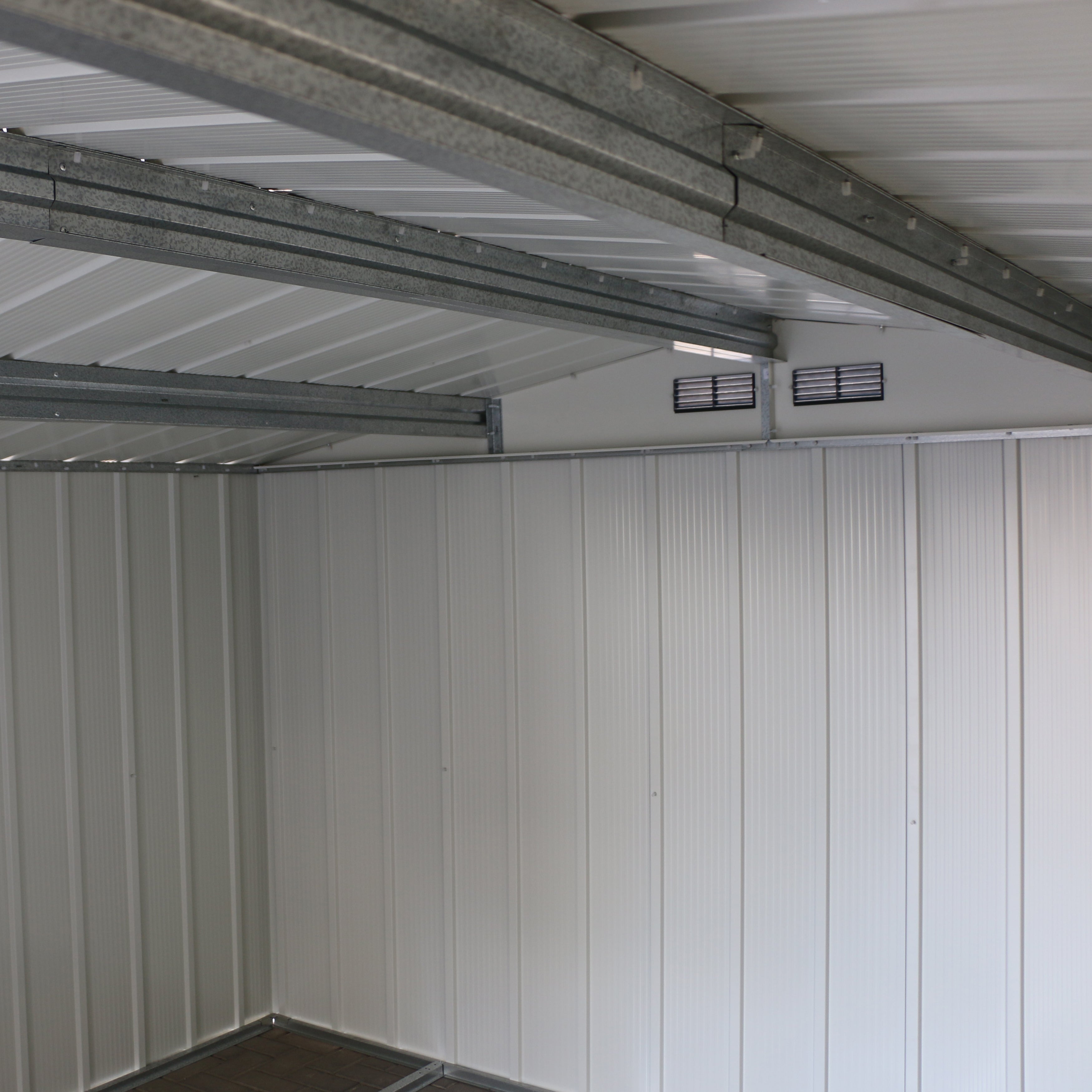 Duramax ECO 3,12 x 2,34 m metalskur - antracit med off-white besætninger