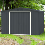 Duramax ECO 3,12 x 2,34 m metalskur - antracit med off-white besætninger