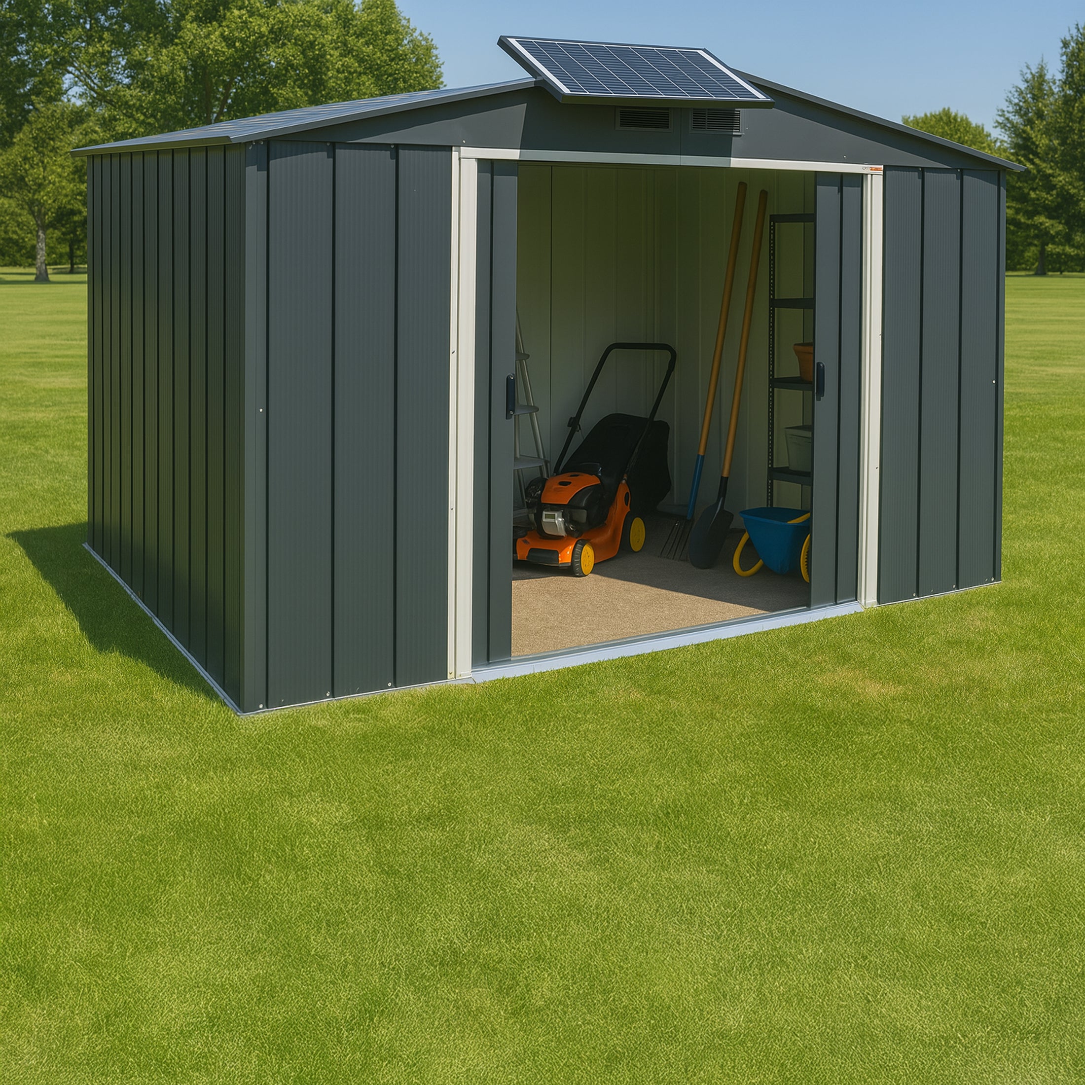 Duramax ECO 3.12 x 2.34 m Metal Shed - Anthracite