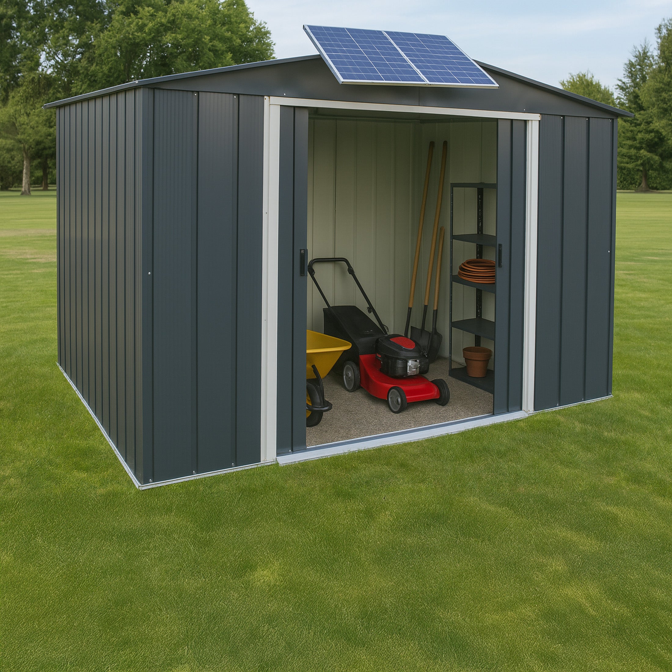 Duramax ECO 3.12 x 2.34 m Metal Shed - Anthracite