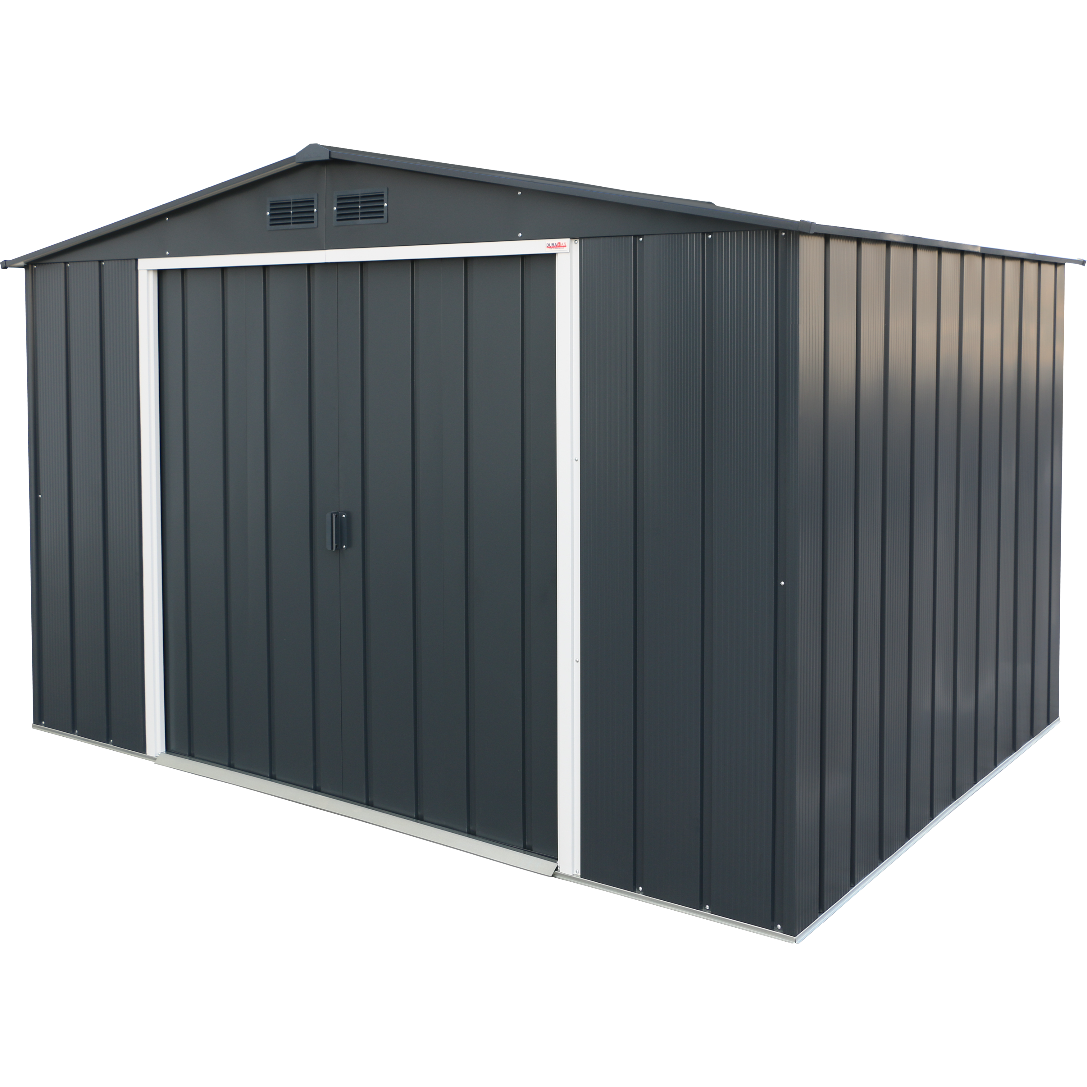 Duramax ECO 3,12 x 2,34 m metalskur - antracit med off-white besætninger