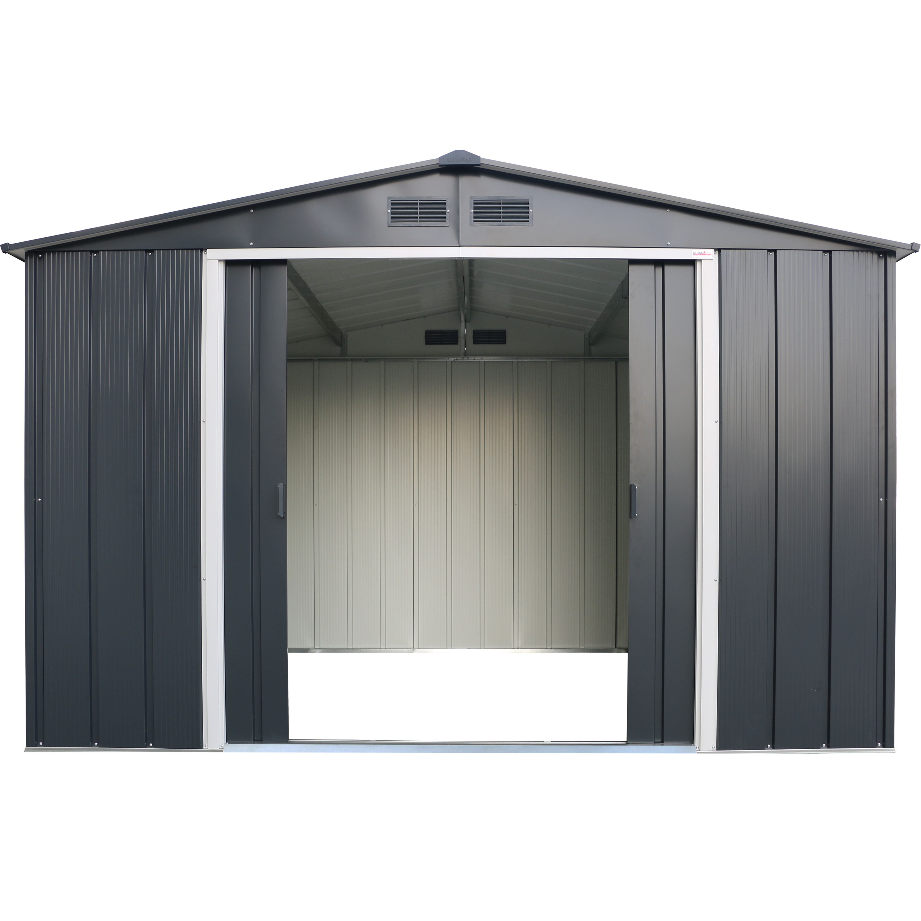 Duramax ECO 3,12 x 2,34 m metalskur - antracit med off-white besætninger