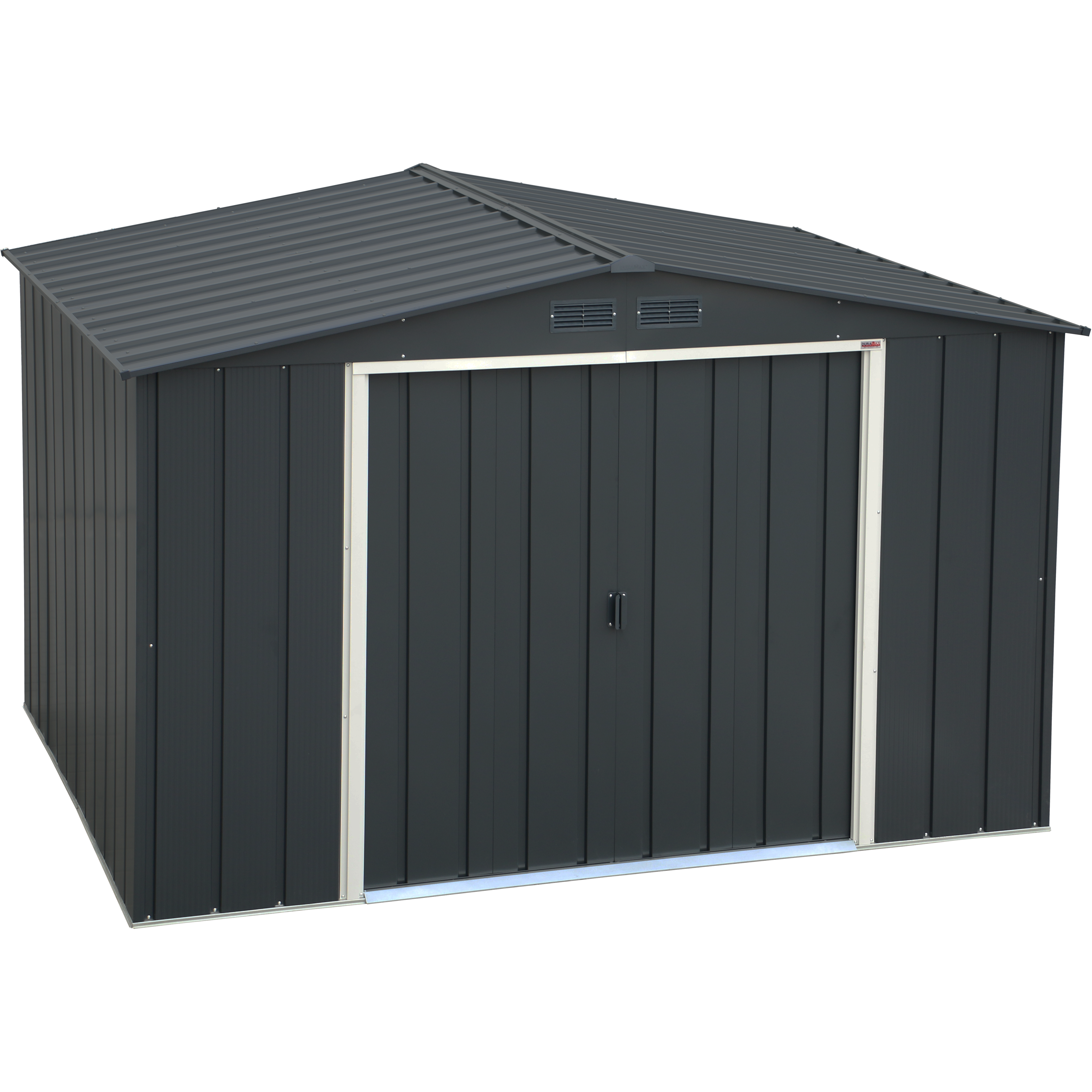 Duramax ECO 3,12 x 2,34 m metalskur - antracit med off-white besætninger