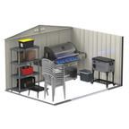 Duramax ECO 3,12 x 2,34 m metalskur - antracit med off-white besætninger