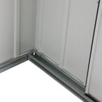 Duramax ECO 1,92 x 1,13 m metalskur - antracit med råhvide besætninger