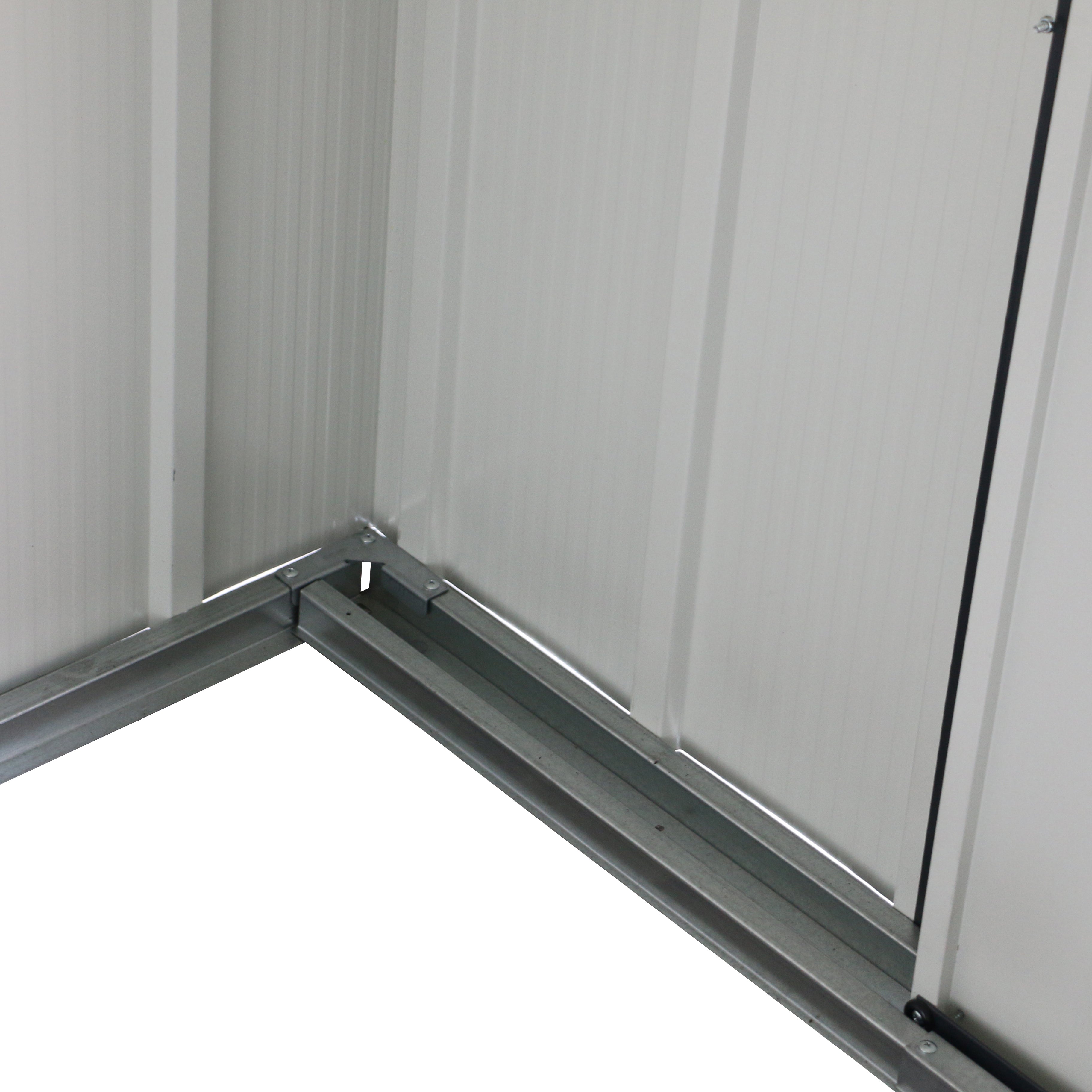 Duramax ECO 1,92 x 1,13 m metalskur - antracit med råhvide besætninger