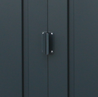 Duramax ECO 1,92 x 1,13 m metalskur - antracit med råhvide besætninger