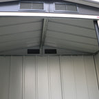 Duramax ECO 1,92 x 1,13 m metalskur - antracit med råhvide besætninger