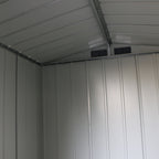 Duramax ECO 1,92 x 1,13 m metalskur - antracit med råhvide besætninger