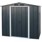 Duramax ECO 1,92 x 1,13 m metalskur - antracit med råhvide besætninger