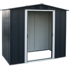 Duramax ECO 1,92 x 1,13 m metalskur - antracit med råhvide besætninger