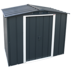 Duramax ECO 1,92 x 1,13 m metalskur - antracit med råhvide besætninger