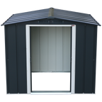 Duramax ECO 1,92 x 1,13 m metalskur - antracit med råhvide besætninger