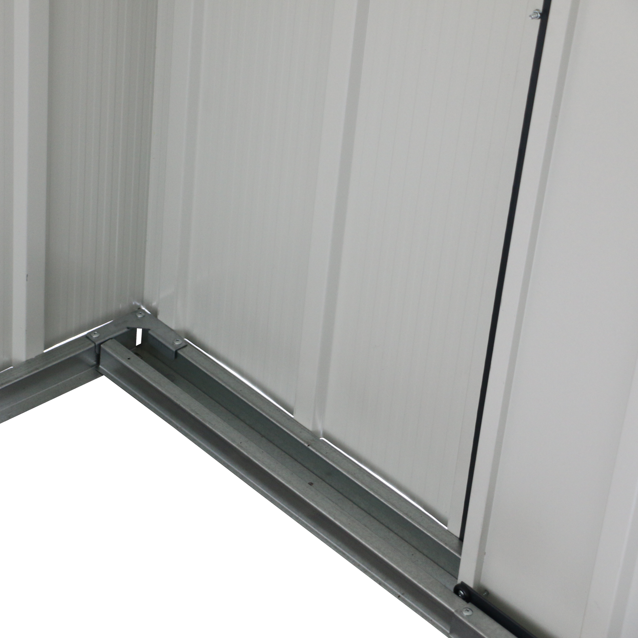 Barracão de metal Duramax ECO 2,52 x 1,74 m - Antracite com detalhes em branco