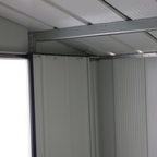 Barracão de metal Duramax ECO 2,52 x 1,74 m - Antracite com detalhes em branco