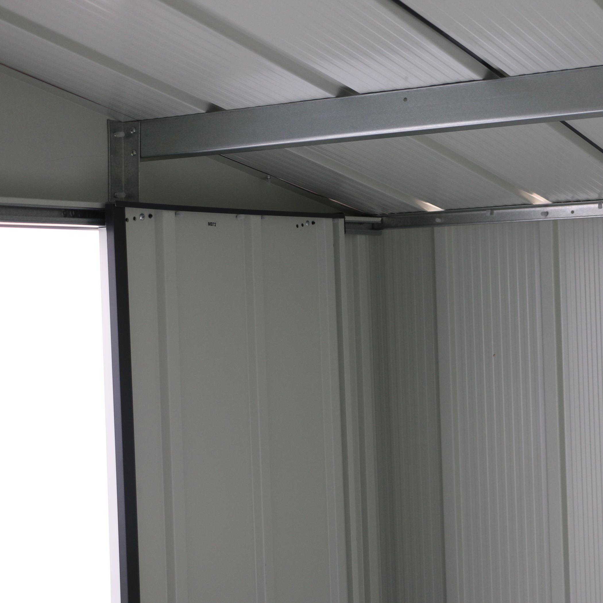 Barracão de metal Duramax ECO 2,52 x 1,74 m - Antracite com detalhes em branco