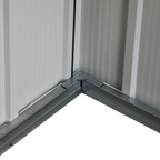 Barracão de metal Duramax ECO 2,52 x 1,74 m - Antracite com detalhes em branco