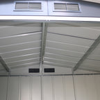 Barracão de metal Duramax ECO 2,52 x 1,74 m - Antracite com detalhes em branco