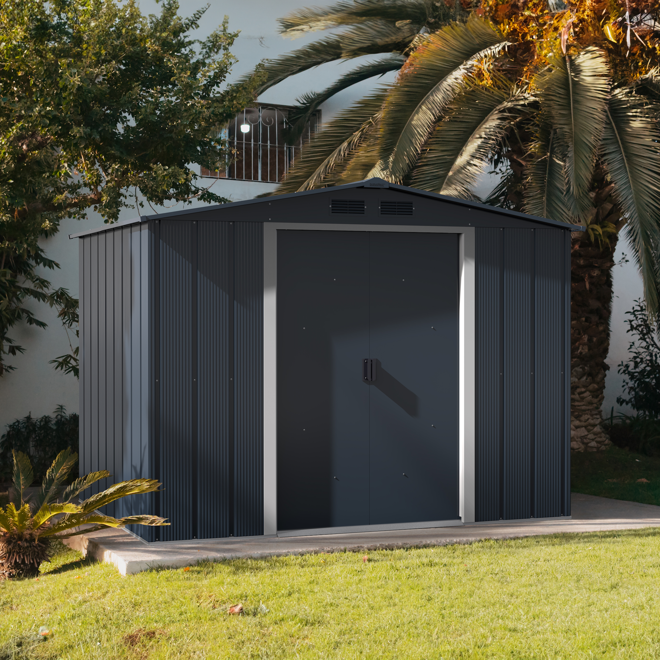 Duramax ECO 2.52 x 1.74 m Metal Shed - Anthracite