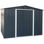 Barracão de metal Duramax ECO 2,52 x 1,74 m - Antracite com detalhes em branco