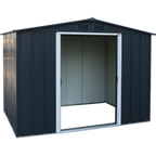 Barracão de metal Duramax ECO 2,52 x 1,74 m - Antracite com detalhes em branco