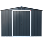 Barracão de metal Duramax ECO 2,52 x 1,74 m - Antracite com detalhes em branco