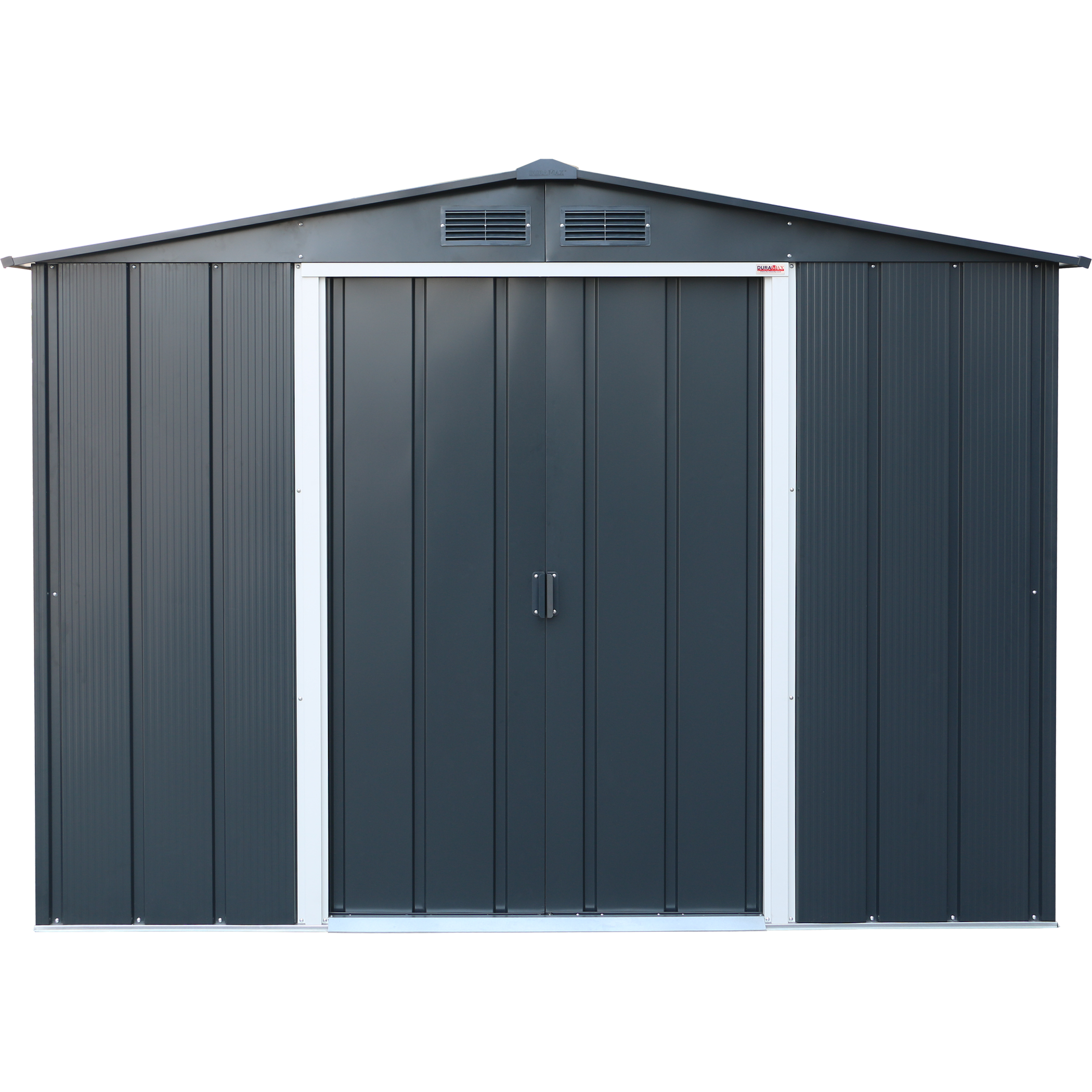 Barracão de metal Duramax ECO 2,52 x 1,74 m - Antracite com detalhes em branco