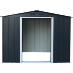 Barracão de metal Duramax ECO 2,52 x 1,74 m - Antracite com detalhes em branco