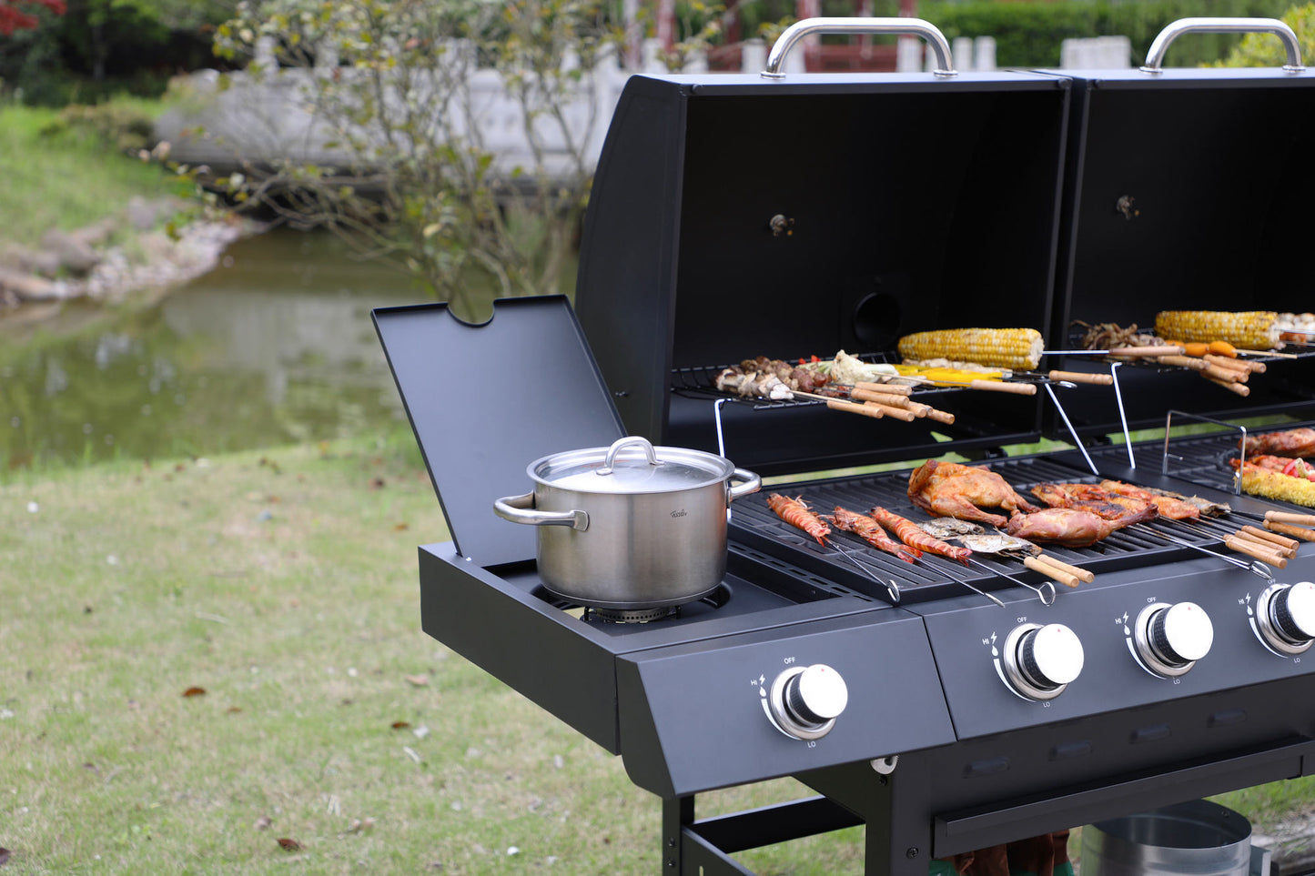 CharcMe ALL-IN Gas & Charcoal BBQ