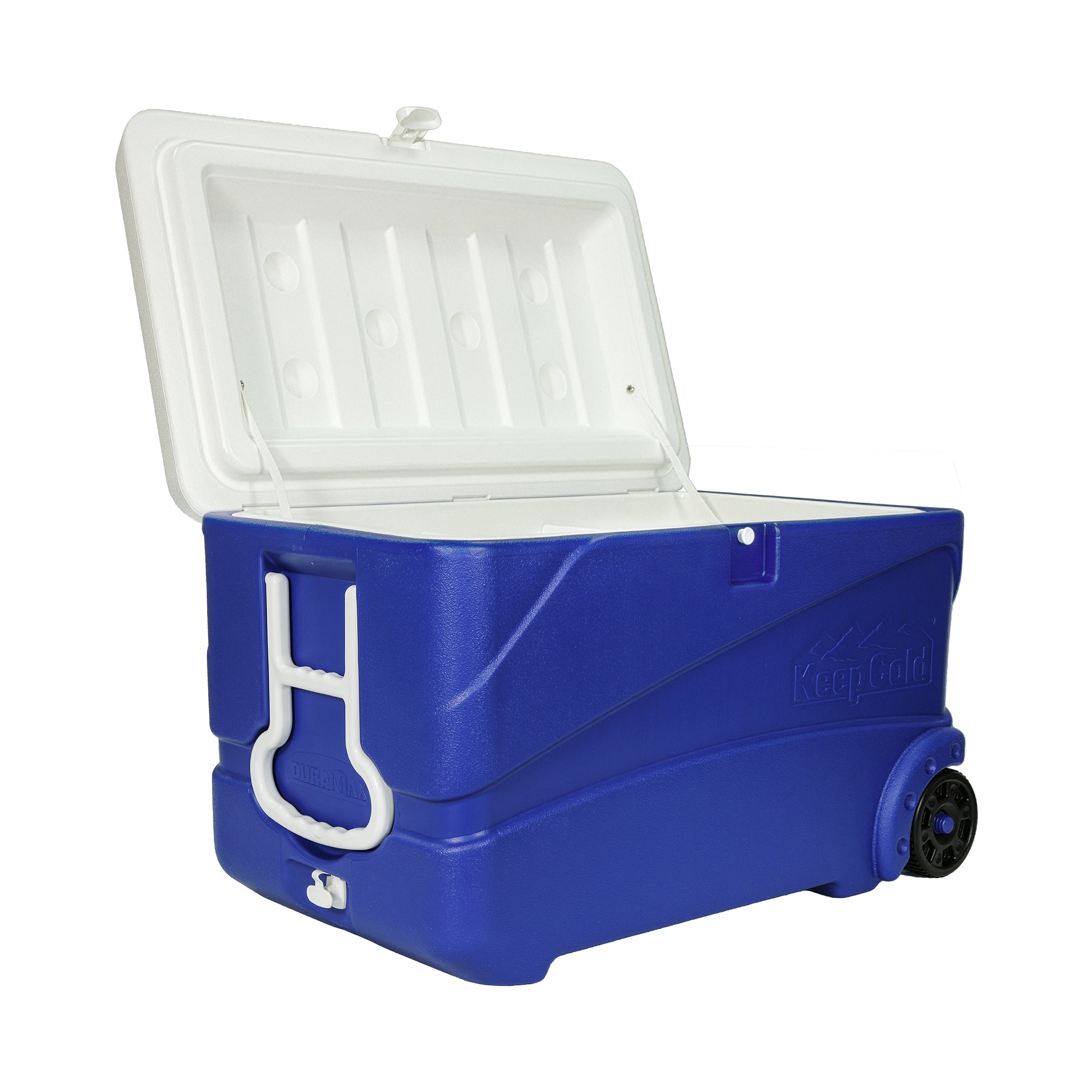 Duramax Deluxe Trolley Icebox 84L with PU Insulation, Blue