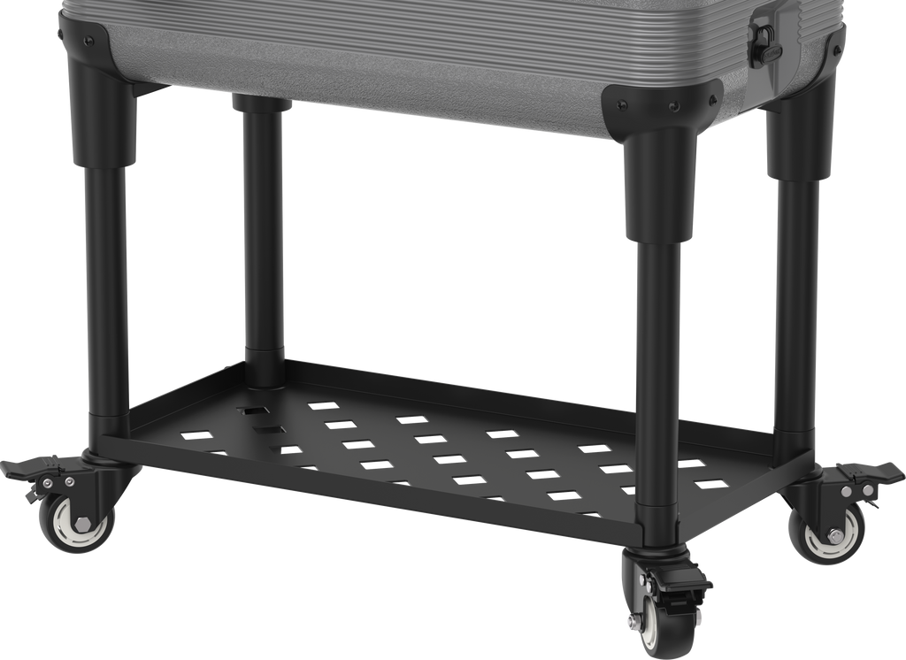Duramax Patio Beverage Cart Cooler with PU Insulation & Wheels, Grey