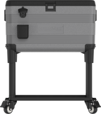 Duramax Patio Beverage Cooler 70L with PU Insulation & Wheels, Grey