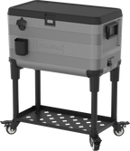 Duramax Patio Beverage Cooler 70L with PU Insulation & Wheels, Grey