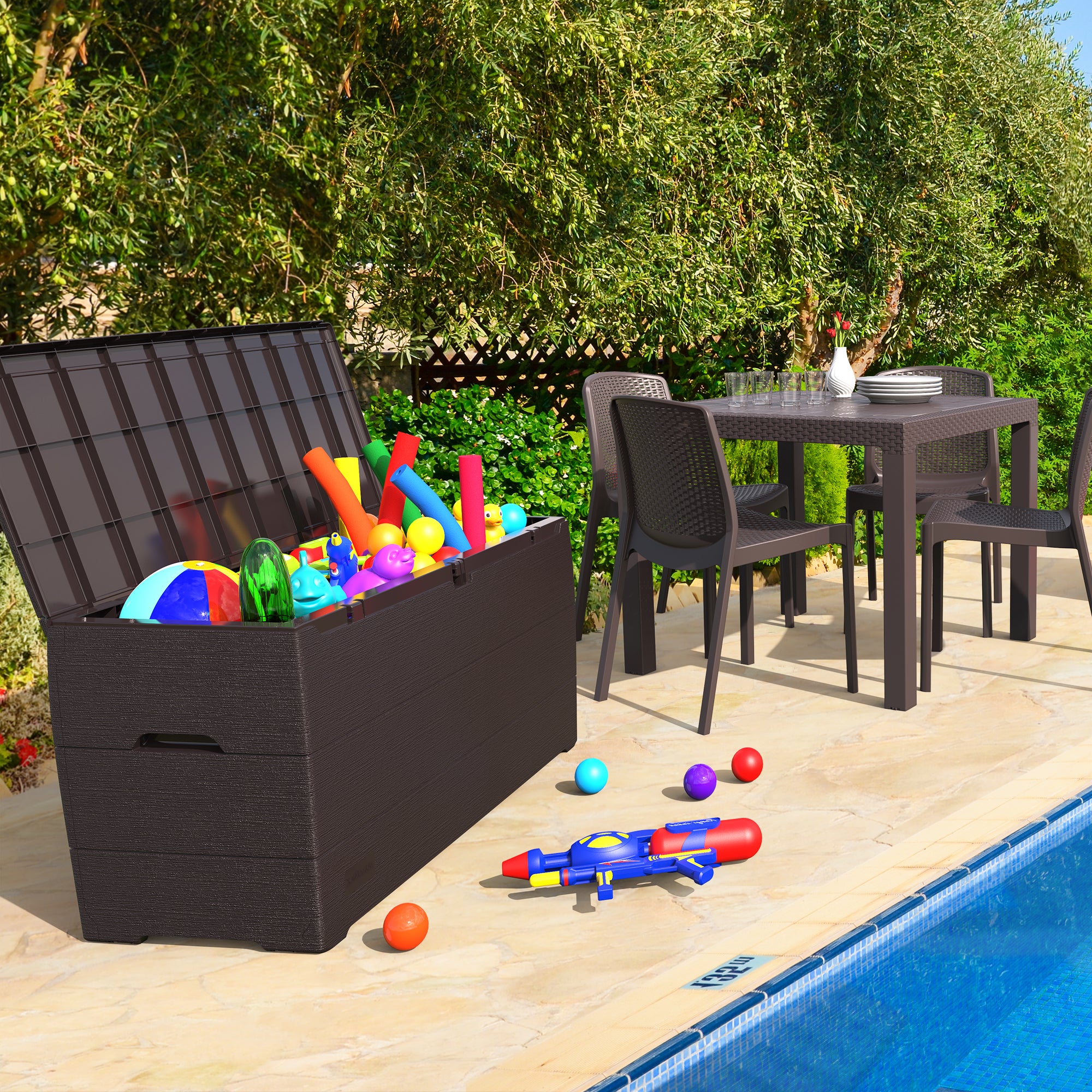 Duramax Durabox 270L Storage Box, Dark Brown