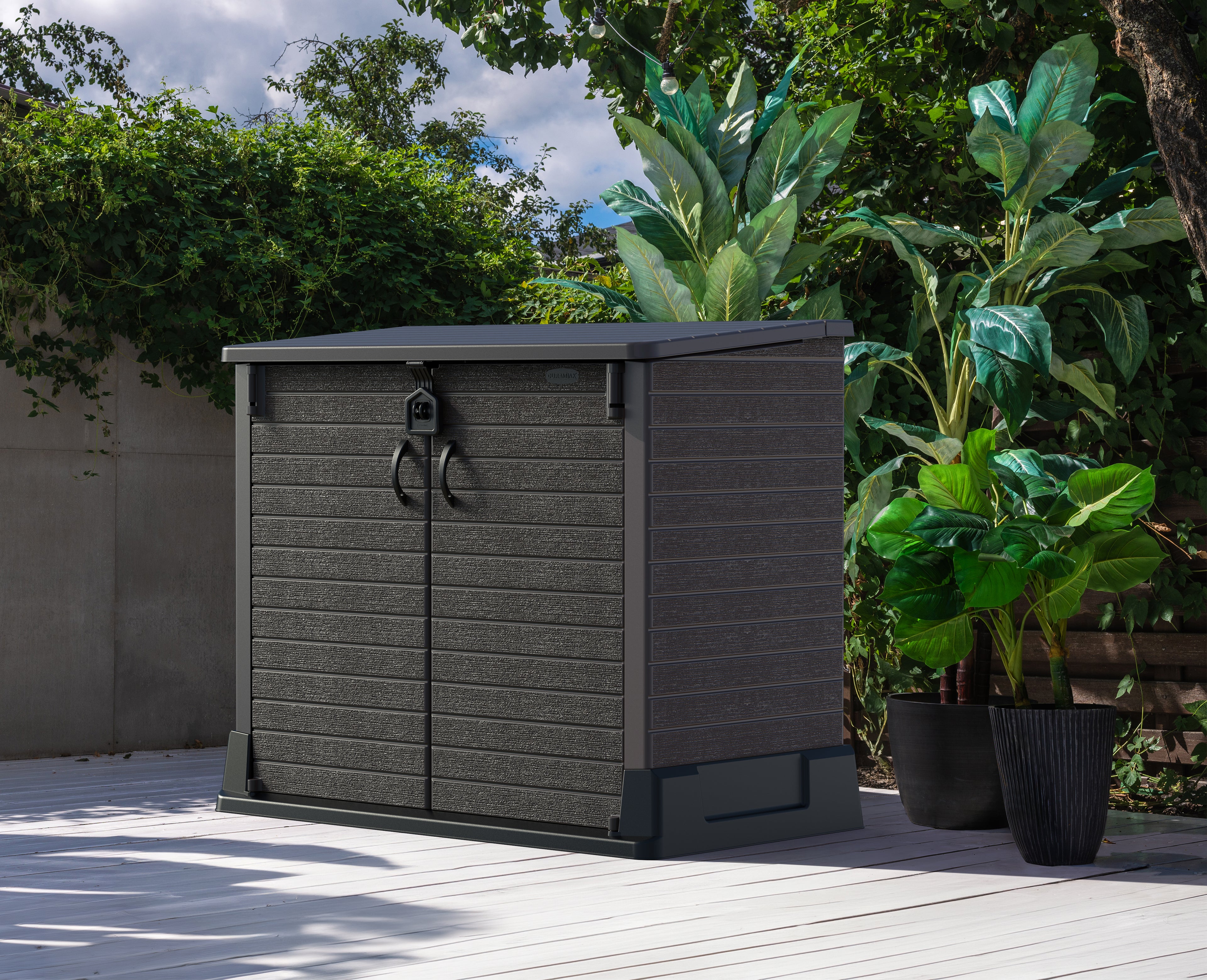 Duramax StoreAway 850L Plastic Storage Shed, Dark Brown