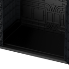 Barracão de armazenamento de jardim de plástico Duramax StoreAway 850L, compartimento para lata de lixo, cinza escuro