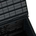 Barracão de armazenamento de jardim de plástico Duramax StoreAway 850L, compartimento para lata de lixo, cinza escuro